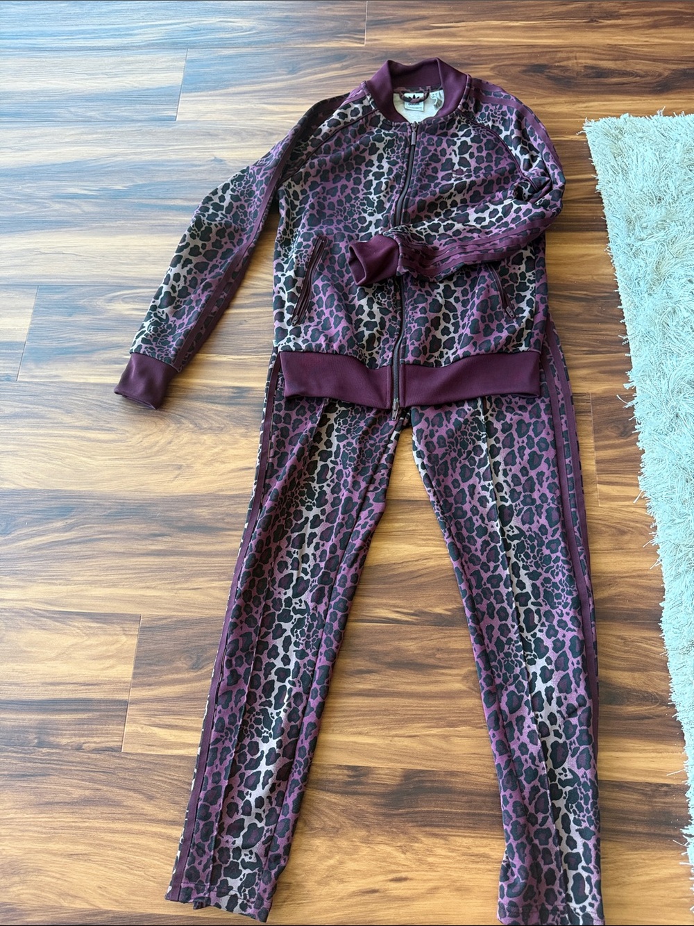 Kids Maroon Leopard Print Pajama Set - Brand: Unknown